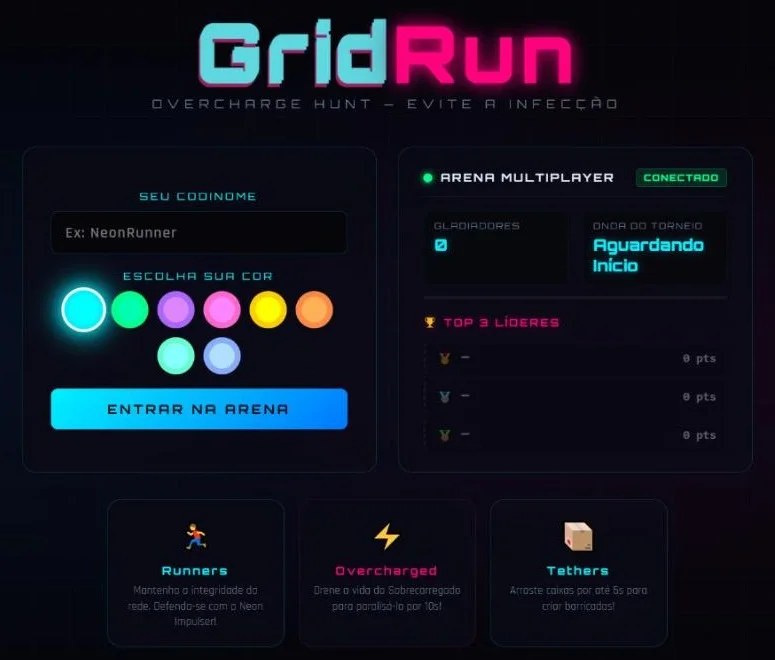 Tela inicial do GridRun